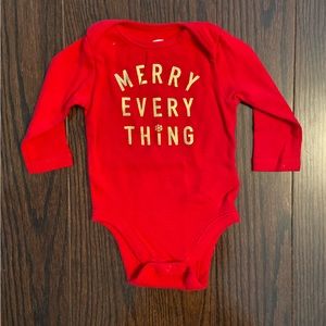Old Navy Christmas Onesie - 3-6months